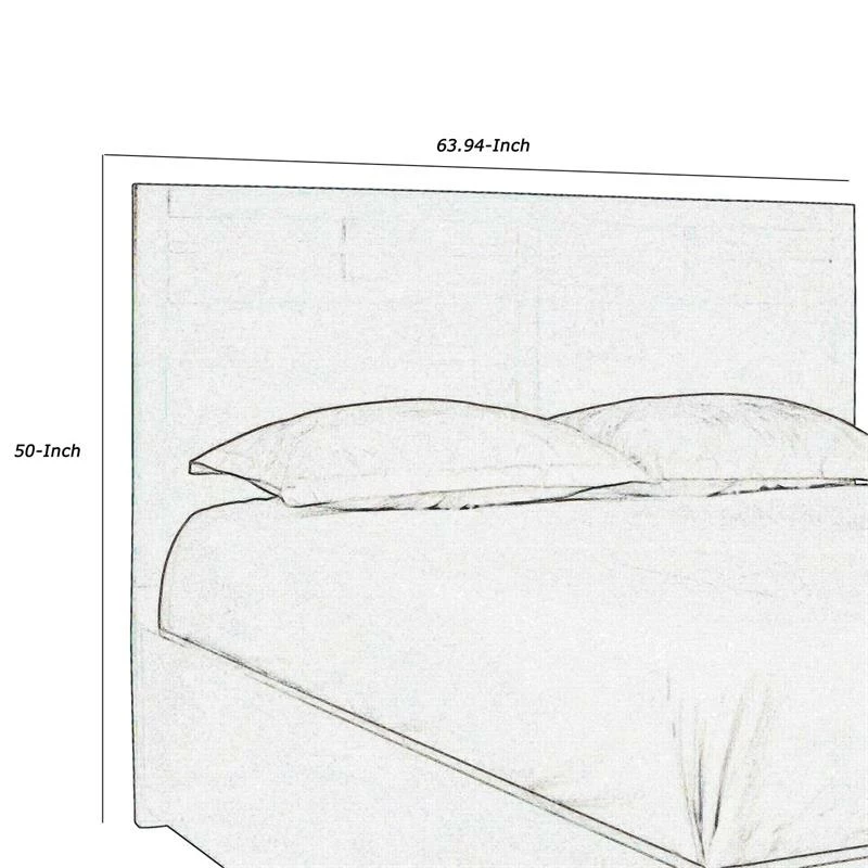 Best Sale ๐งจ Benzara Panel Design Queen Size Wooden Headboard In Cherry Brown โ - Image 5