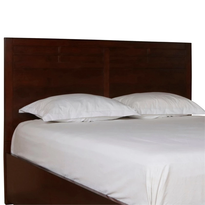 Best Sale ๐งจ Benzara Panel Design Queen Size Wooden Headboard In Cherry Brown โ