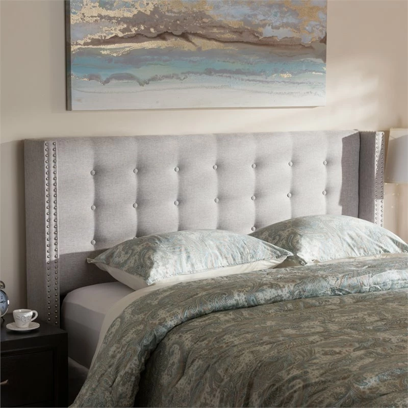 Buy ๐ Bowery Hill King Panel Headboard In Grayish Beige ๐ - Image 2