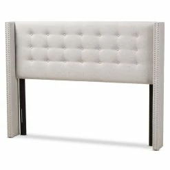 Buy 😀 Bowery Hill King Panel Headboard In Grayish Beige 🎁