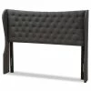 Best reviews of 🎉 Bowery Hill Queen Winged Panel Headboard In Dark Gray 🔔