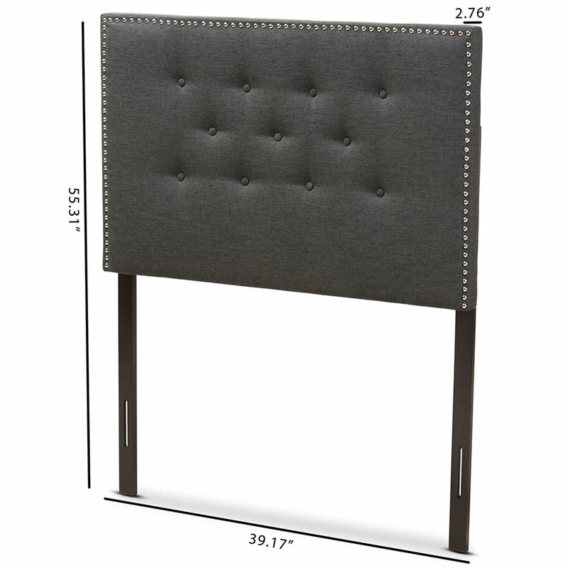 Hot Sale 💯 Bowery Hill Modern Tufted Twin Panel Headboard In Dark Gray ⌛ - Image 6