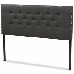 Cheapest ✨ Bowery Hill Modern Tufted Full Panel Headboard In Dark Gray 😀