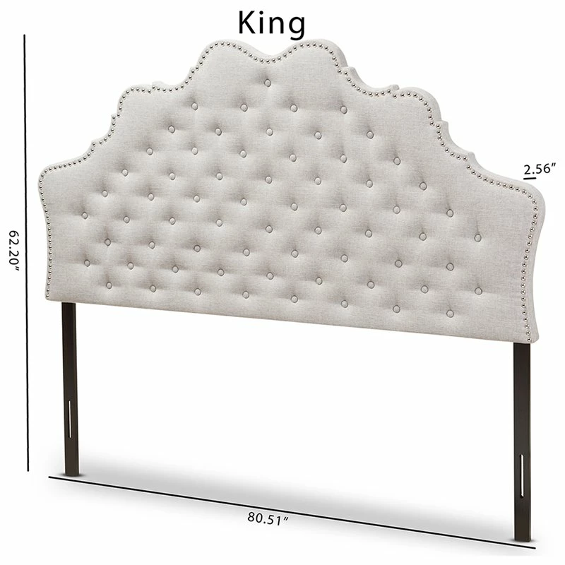 Top 10 ✔️ Bowery Hill Modern Tufted King Panel Headboard In Grayish Beige 🎉 - Image 6