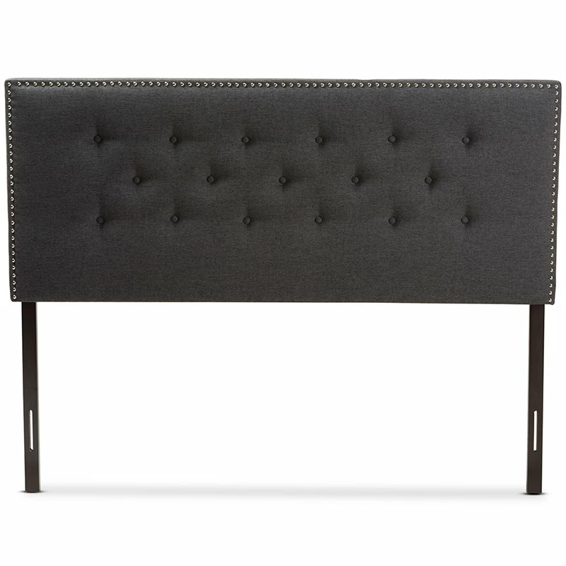 New ๐ Bowery Hill Modern Tufted King Panel Headboard In Dark Gray ๐ - Image 3