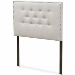 Flash Sale ✨ Bowery Hill Modern Tufted Twin Panel Headboard In Grayish Beige 👍