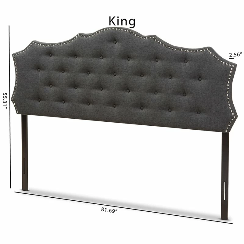 Best Sale 🎁 Bowery Hill Modern Tufted King Panel Headboard In Dark Gray ❤️ - Image 6