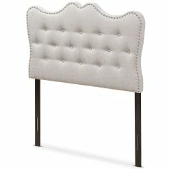 Wholesale 🥰 Bowery Hill Modern Tufted Twin Panel Headboard In Grayish Beige 🌟