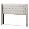 Buy 🎉 Bowery Hill King Winged Panel Headboard In Grayish Beige ❤️