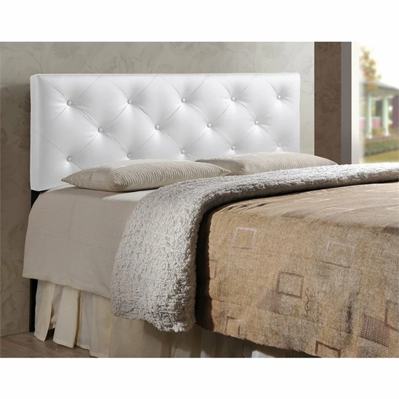 Best Sale ๐ Bowery Hill Faux Leather Tufted Full Panel Headboard In White ๐งจ - Image 2