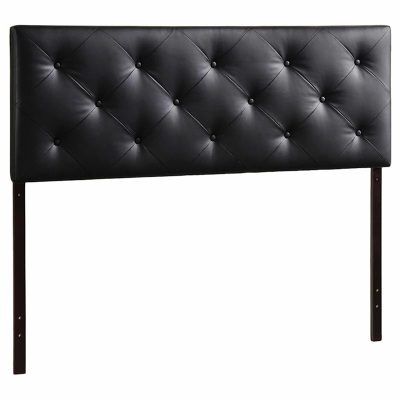 Cheapest ๐คฉ Bowery Hill Faux Leather Tufted King Panel Headboard In Black โจ