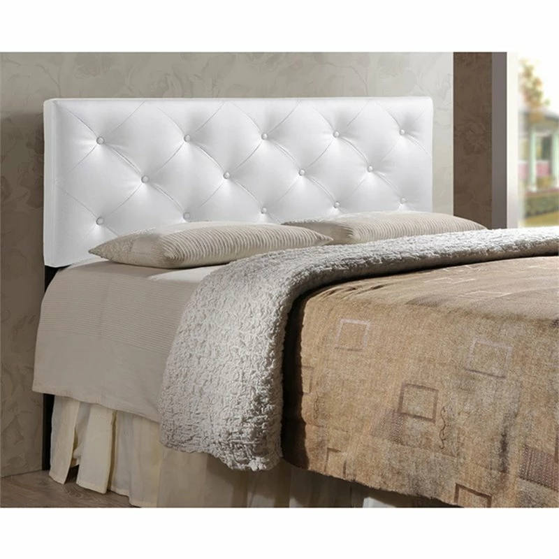 Best deal ๐ Bowery Hill Faux Leather Tufted King Panel Headboard In White ๐ - Image 2