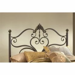 Deals 😉 Bowery Hill King Spindle Headboard With Rails In Antique Brown 🧨