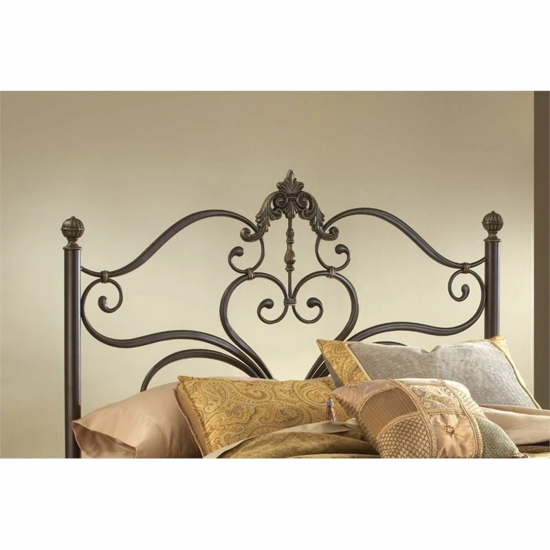 Deals ๐ Bowery Hill King Spindle Headboard With Rails In Antique Brown ๐งจ