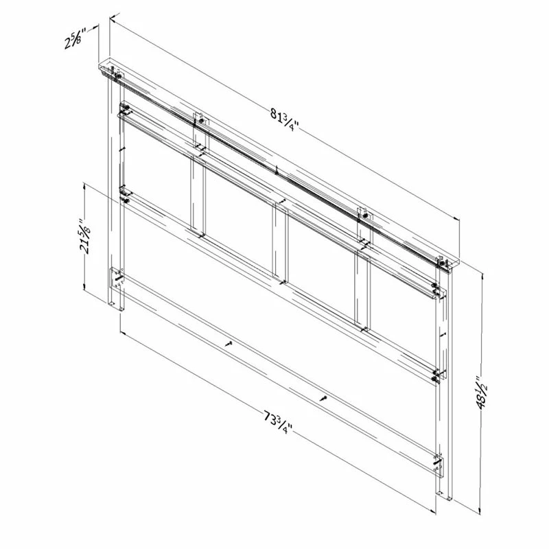 Outlet ๐ Pemberly Row Contemporary Queen King Panel Headboard In Gray Maple ๐ฅ - Image 4