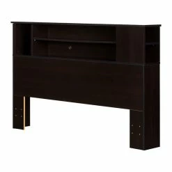 Discount 🔥 Pemberly Row Mid-Century Full Queen Storage Headboard In Chocolate ⭐