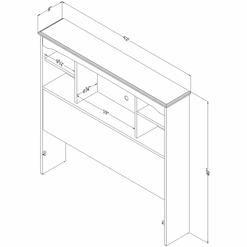 Deals 🥰 Pemberly Row Wood Twin Bookcase Headboard In Seaside Pine Oak 🤩 - Image 6