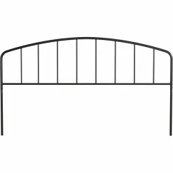 Promo 🥰 Bowery Hill Traditional Metal King Headboard With Arched Spindle In Black 👍