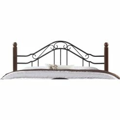 Best deal ✨ Bowery Hill King Metal Poster Spindle Headboard In Textured Black 😀