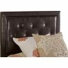 Flash Sale 😉 Bowery Hill Faux Leather Tufted Twin Panel Headboard With Frame In Brown 🛒