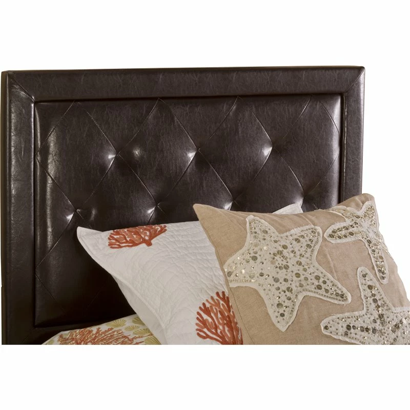 Flash Sale 😉 Bowery Hill Faux Leather Tufted Twin Panel Headboard With Frame In Brown 🛒