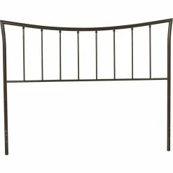 Budget 🎉 Bowery Hill Traditional King Metal Spindle Headboard In Magnesium Pewter 👏