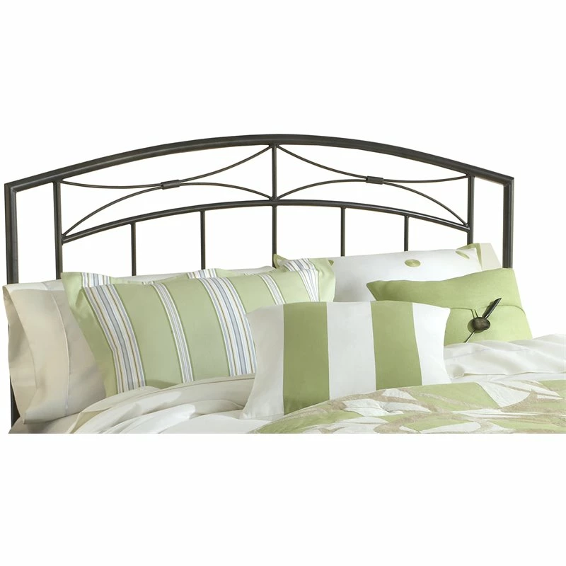 Hot Sale ⭐ Bowery Hill King Metal Spindle Headboard With Frame In Magnesium Pewter ✔️