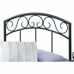 Cheapest 🥰 Bowery Hill Contemporary Twin Metal Spindle Headboard In Textured Black 😀