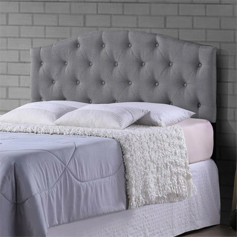 New ๐งจ Maklaine Modern Upholstered Tufted Full Panel Headboard In Gray ๐ - Image 2