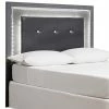 Top 10 🌟 Bowery Hill Tufted Full LED Panel Headboard Of Leather In Gray 😀