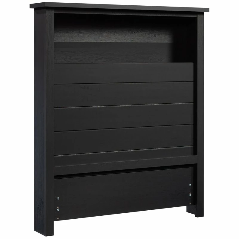 Deals 😉 Pemberly Row Twin Wooden Bookcase Headboard In Raven Oak 🌟