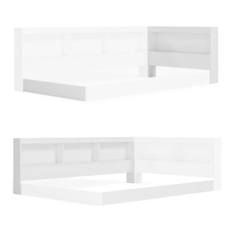 New ๐ฅ Home Square 2-Piece Set With 80.43 Inch & 81.06 Inch Headboard Storage Bookcases ๐ฏ