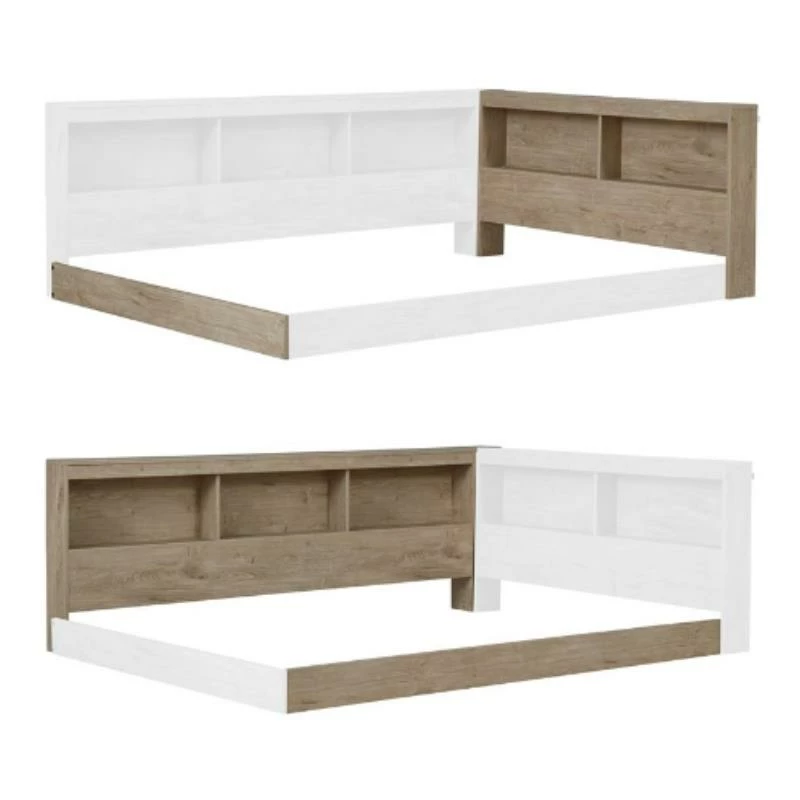 Cheap ๐ Home Square 2-Piece Set With 2 Headboard Storage Bookcases In Natural Finish ๐
