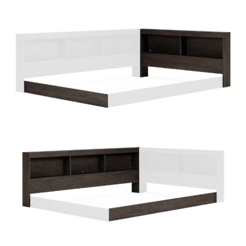 Hot Sale โจ Home Square 2-Piece Set With 2 Headboard Storage Bookcases In Black Finish ๐