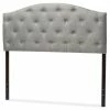 Best Sale 👍 Pemberly Row Modern Tufted Queen Panel Headboard In Gray Finish 👏