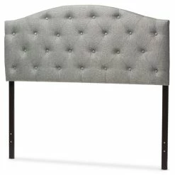 Best Sale 👍 Pemberly Row Modern Tufted Queen Panel Headboard In Gray Finish 👏