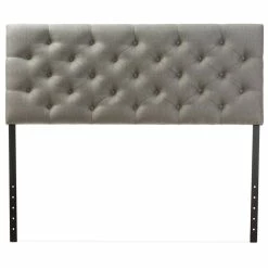 Outlet 😍 Pemberly Row Modern Tufted Queen Panel Headboard In Gray Finish 😍