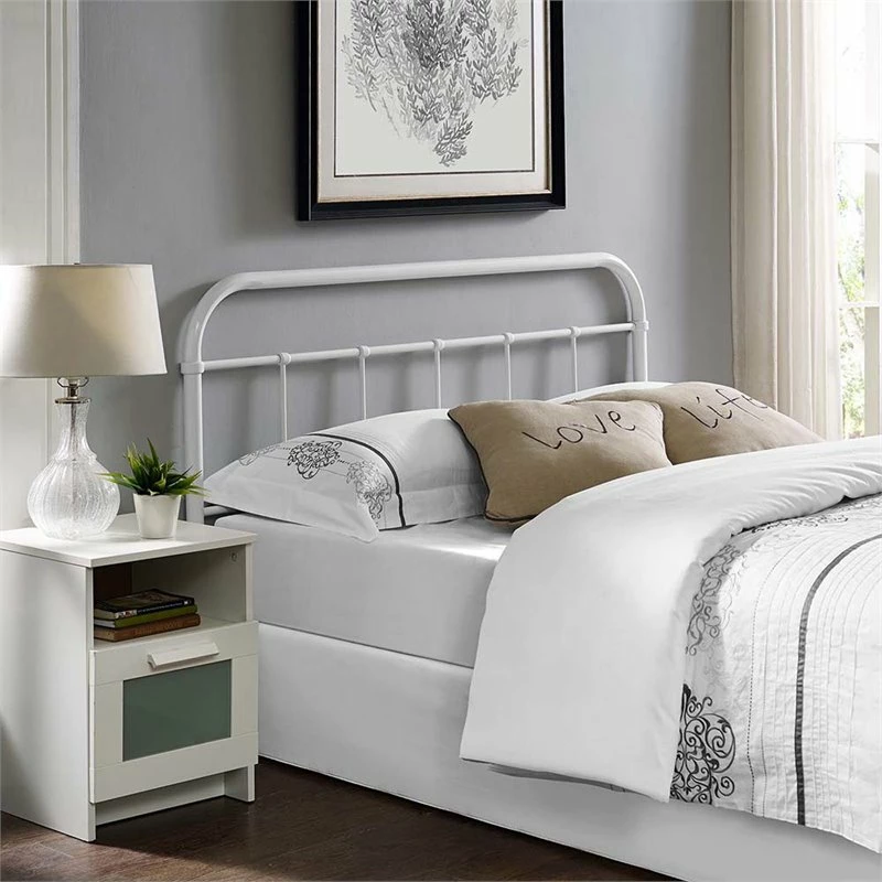 Best Pirce ๐งจ Pemberly Row Modern Full Metal Spindle Headboard In White Finish ๐ฏ - Image 2