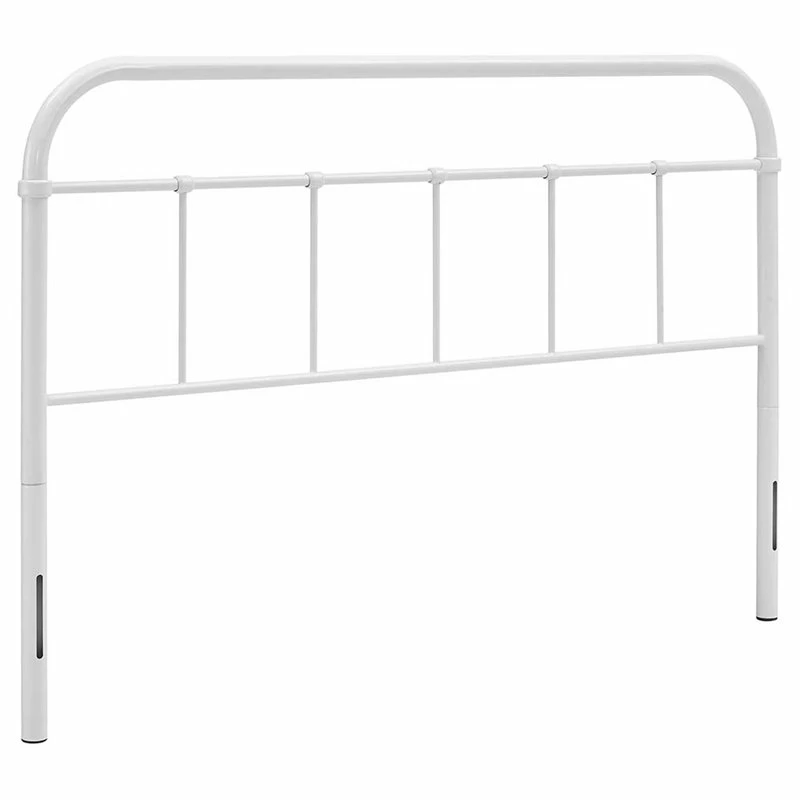 Best Pirce ๐งจ Pemberly Row Modern Full Metal Spindle Headboard In White Finish ๐ฏ