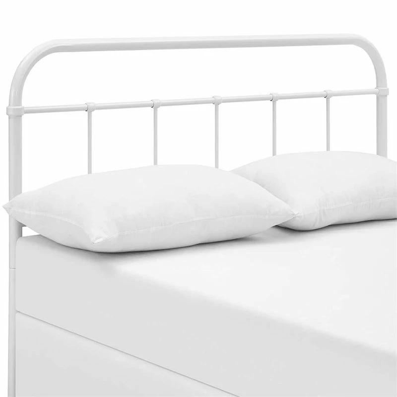 Hot Sale 🥰 Pemberly Row Modern Queen Metal Spindle Headboard In White Finish 😀 - Image 4