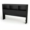 Hot Sale 😍 South Shore Affinato Full Bookcase Headboard In Black 💯