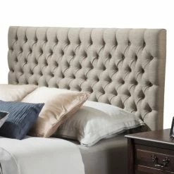 Best Sale 😍 Noble House Mary Tufted Panel Headboard In Beige 🤩