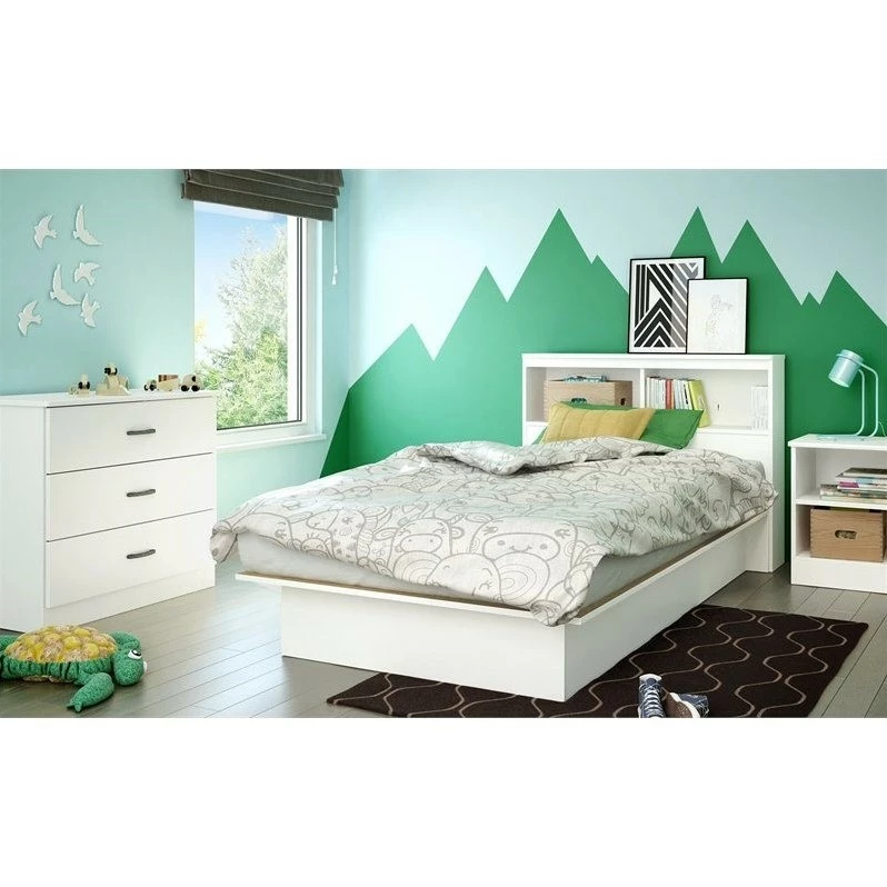 Coupon 😉 South Shore Libra Twin Bookcase Headboard In Pure White 🎁 - Image 3