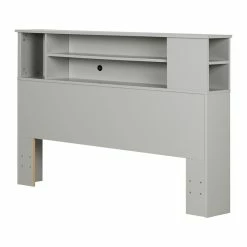 Cheap 🔥 South Shore Vito Full-Queen Bookcase Headboard In Gray ✔️