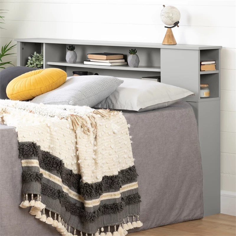 Cheap ๐ฅ South Shore Vito Full-Queen Bookcase Headboard In Gray โ๏ธ - Image 2