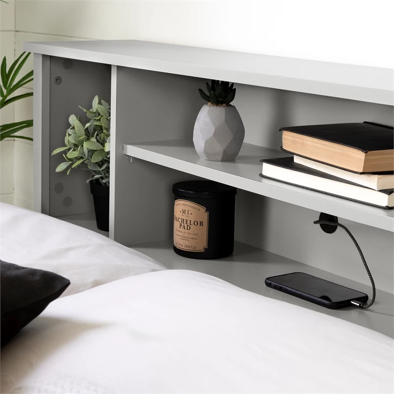 Cheap ๐ฅ South Shore Vito Full-Queen Bookcase Headboard In Gray โ๏ธ - Image 9