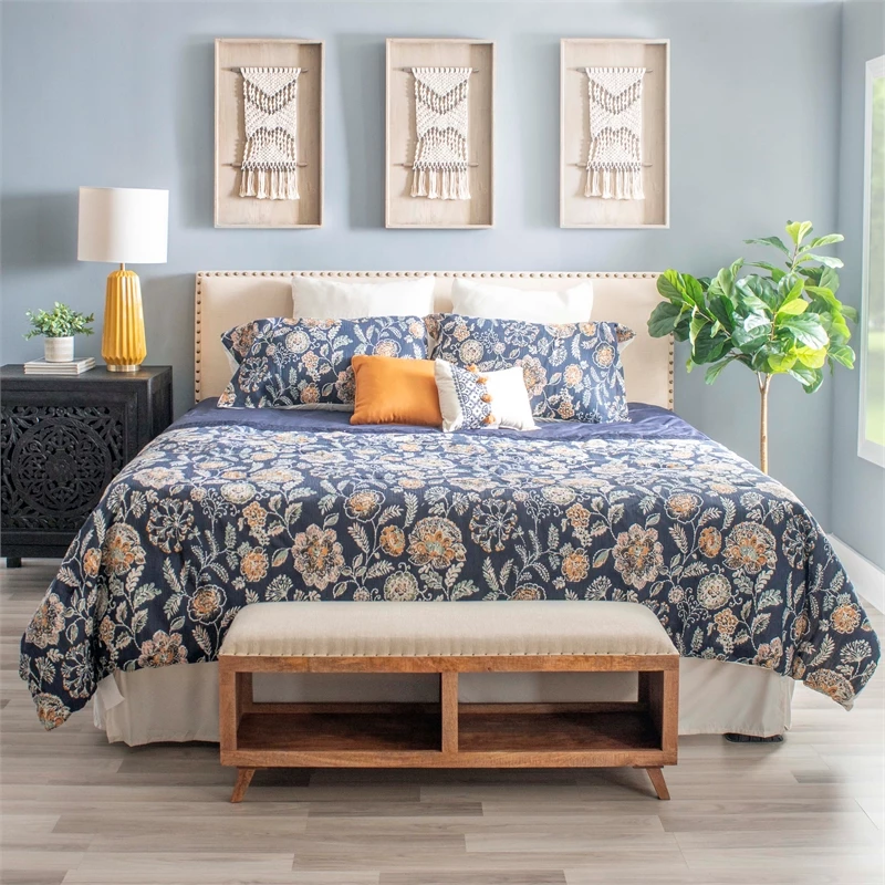 New ❤️ Linon Contempo King Upholstered Headboard In Natural Beige 🥰 - Image 10