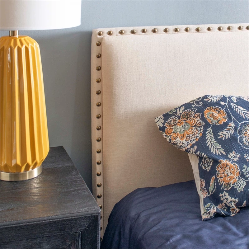 New ❤️ Linon Contempo King Upholstered Headboard In Natural Beige 🥰 - Image 12