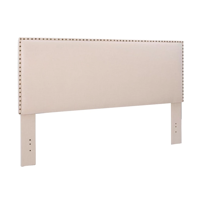 New ❤️ Linon Contempo King Upholstered Headboard In Natural Beige 🥰