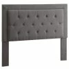 Best Sale 💯 Linon Clayton Full Queen Wood Upholstered Headboard In Gray 🌟
